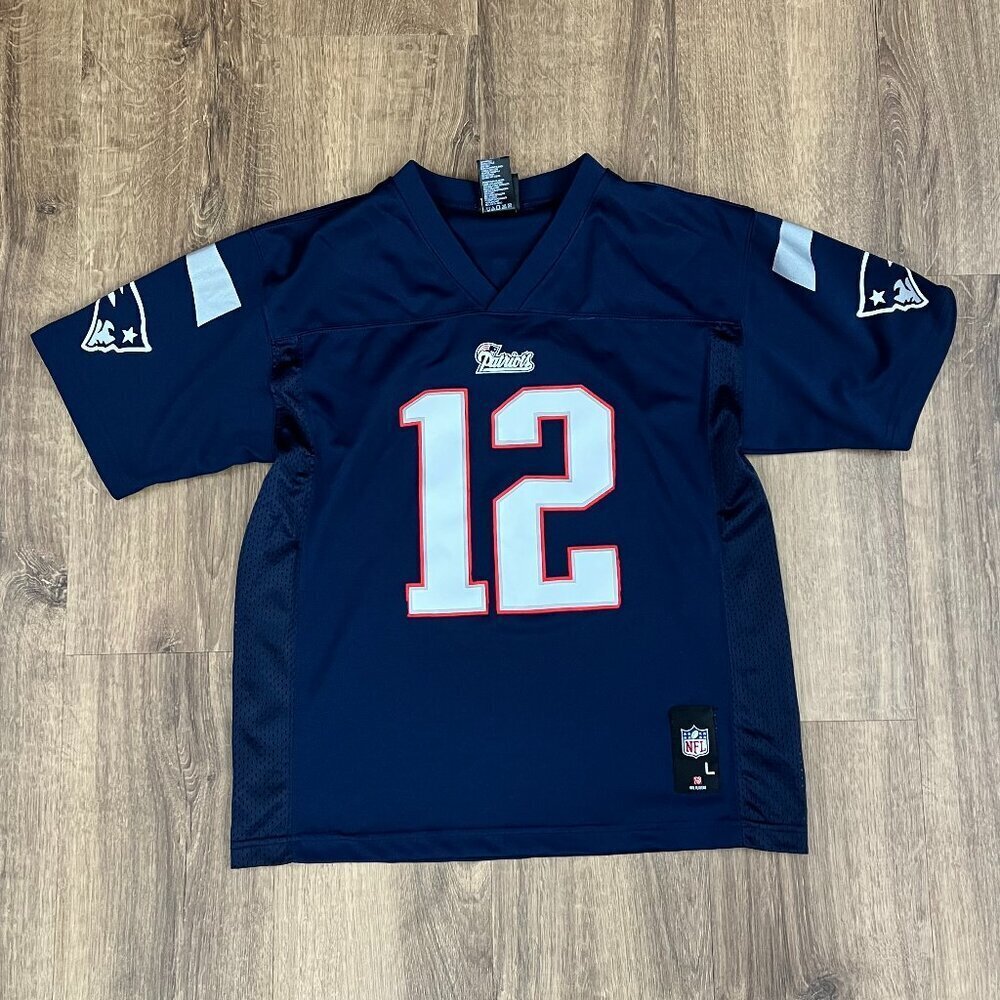 NFL NE Patriots Brady Football Jersey Youth L (14-16)